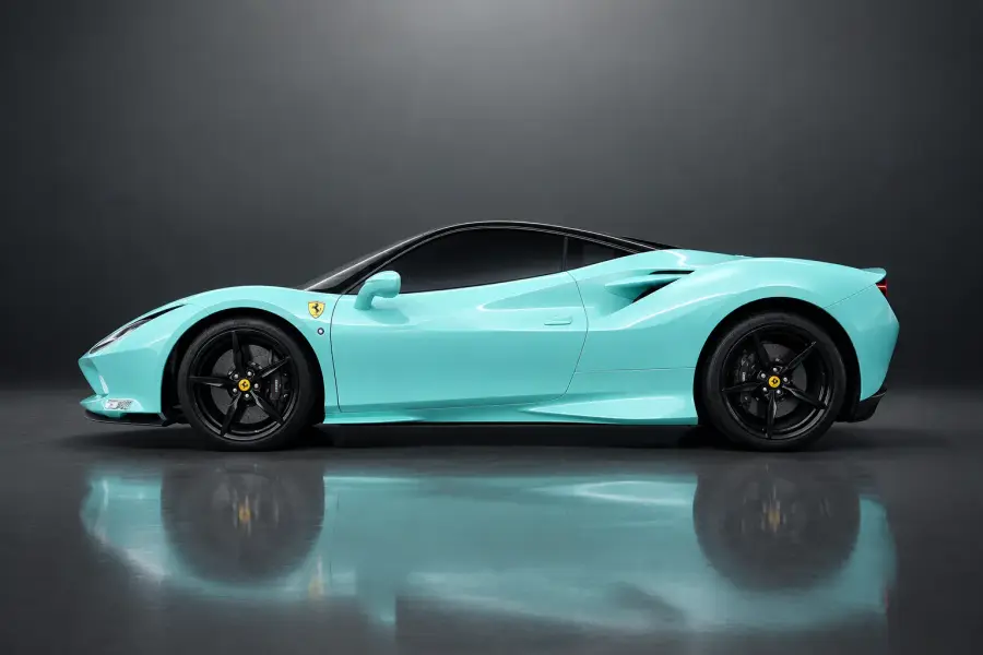 Rent Ferrari F8 Tributo Blue 2020 in Dubai — photo 4 of 11