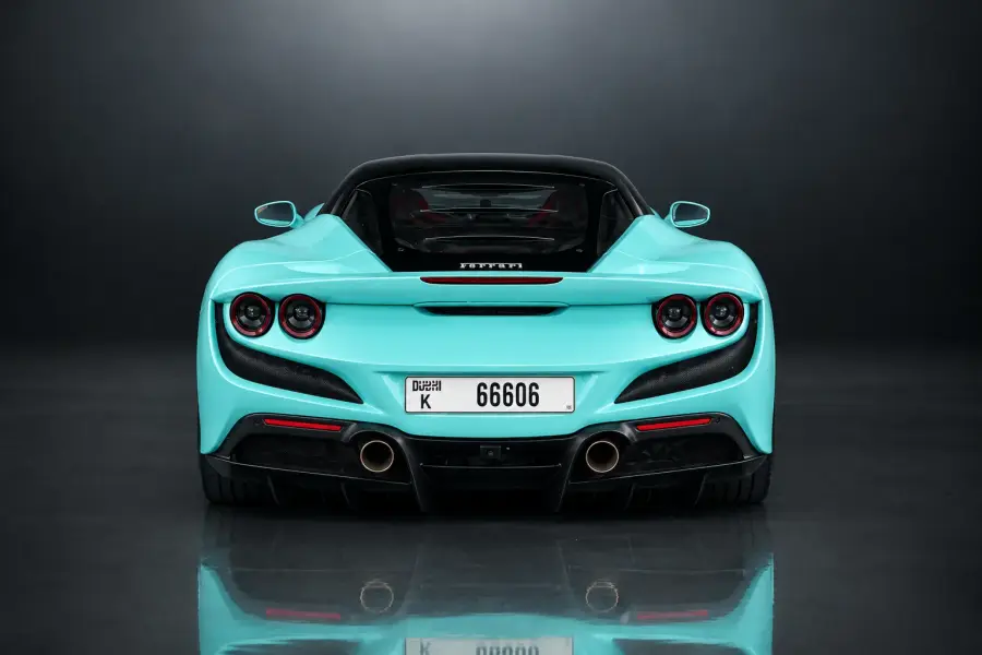 Rent Ferrari F8 Tributo Blue 2020 in Dubai — photo 5 of 11