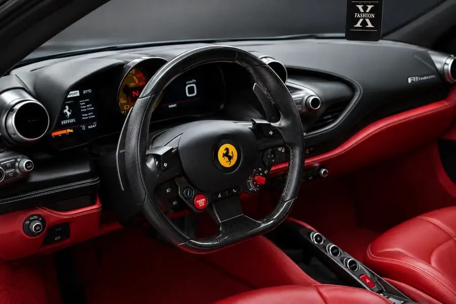 Rent Ferrari F8 Tributo Blue 2020 in Dubai — photo 9 of 11