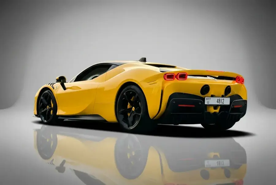 Rent Ferrari SF90 Stradale Yellow 2021 in Dubai — photo 2 of 5