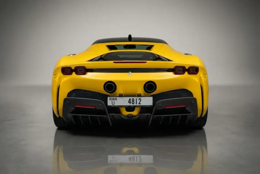 Rent Ferrari SF90 Stradale Yellow 2021 in Dubai — photo 3 of 5