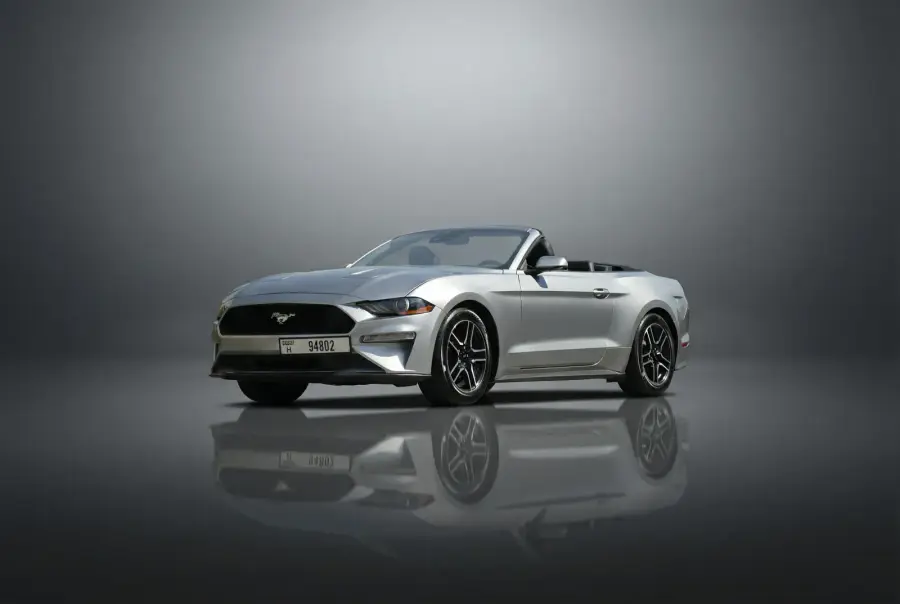 Rent Ford Mustang Silver 2023 in Dubai — photo 2 of 4