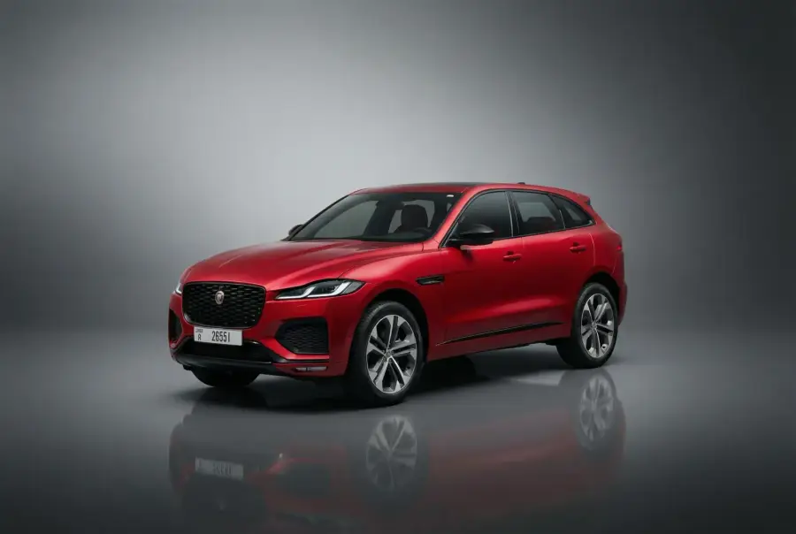 Rent Jaguar F-PACE Red 2025 in Dubai — photo 2 of 7