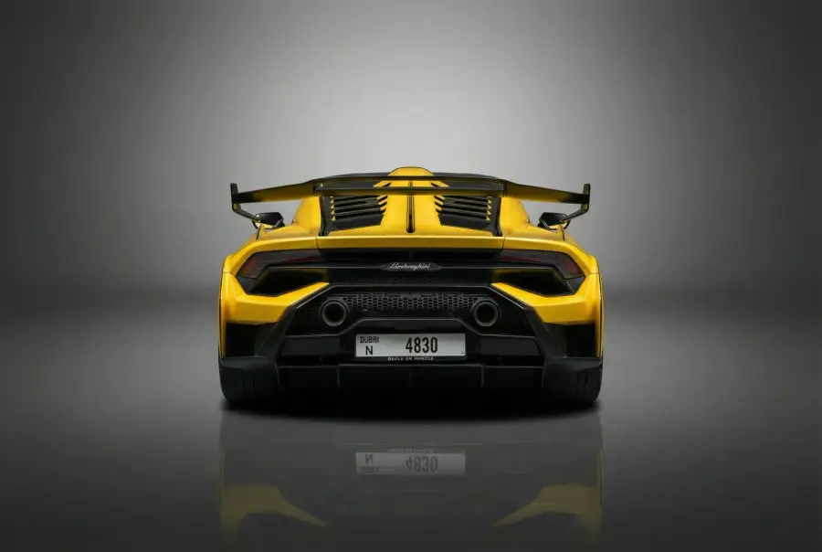 Rent Lamborghini Huracan STO Yellow 2024 in Dubai — photo 4 of 5