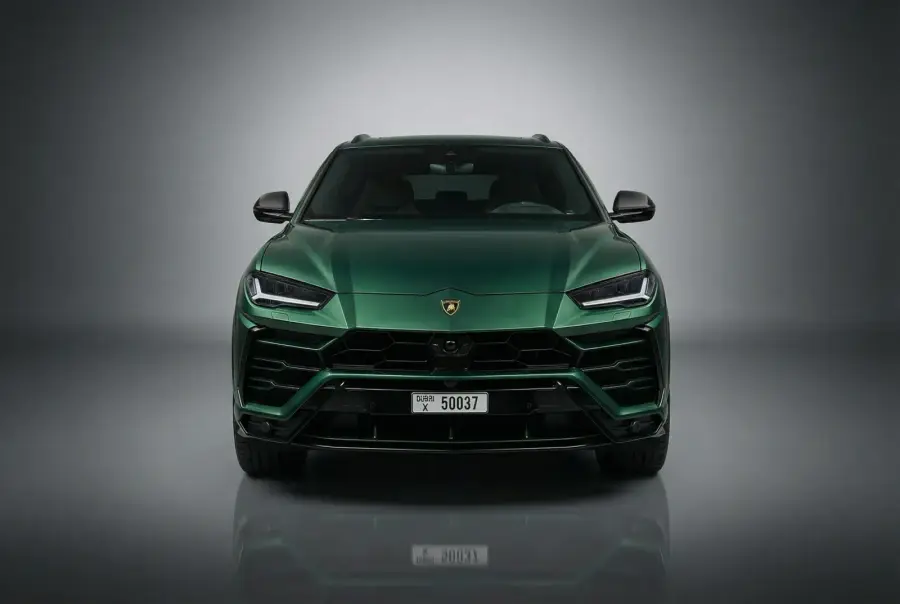 Rent Lamborghini Urus Green 2022 in Dubai — photo 1 of 5