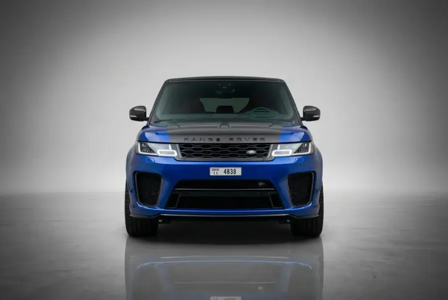 Rent Range Rover Sport SVR Blue 2022 in Dubai — photo 1 of 8