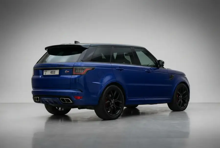Rent Range Rover Sport SVR Blue 2022 in Dubai — photo 4 of 8