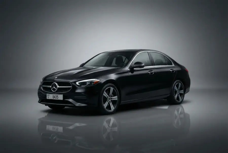 Rent Mercedes-Benz C300 Black 2022 in Dubai — photo 2 of 6
