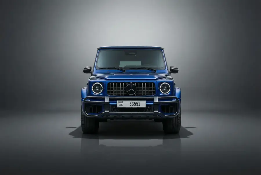 Rent Mercedes-Benz G63 Blue 2025 in Dubai — photo 1 of 3