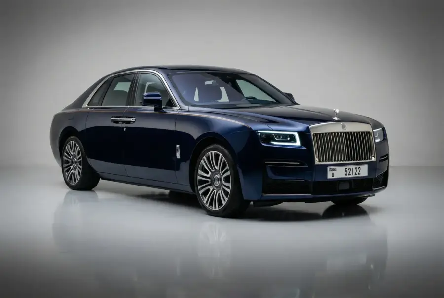 Rent Rolls-Royce Ghost Blue 2024 in Dubai — photo 2 of 10