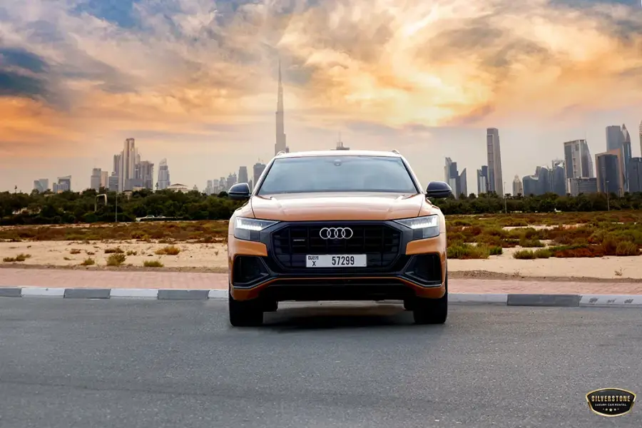 Rent Audi Q8 2021 in Dubai — photo 8 of 10