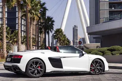 เช่ารถ Audi R8 สีขาว 2021 ในดูไบ — รูปที่ 2 จาก 5