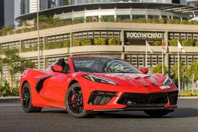 Rent Chevrolet Corvette Red in Dubai — photo 2 of 5