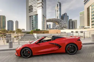 Rent Chevrolet Corvette Red in Dubai — photo 4 of 5