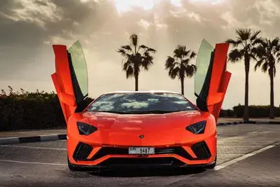 Rent Lamborghini Aventador Orange 2018 in Dubai — photo 2 of 5