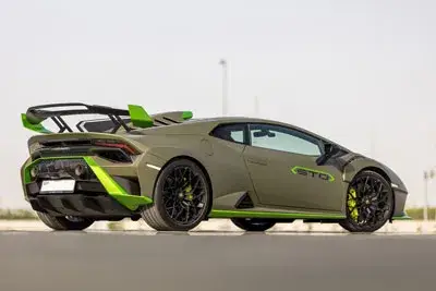 Rent Lamborghini Huracan STO Grey in Dubai — photo 2 of 6