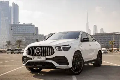 Rent Mercedes GLE53 AMG White 2021 in Dubai — Mercedes-Benz — photo 2 of 5