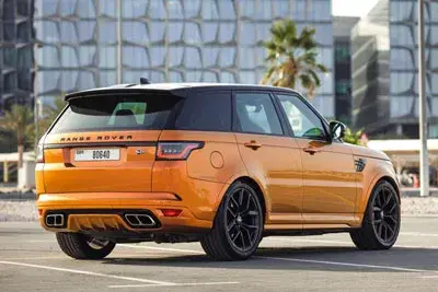 Rent Range Rover SVR Orange 2019 in Dubai — Land Rover — photo 2 of 5