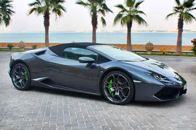 Rent Lamborghini Huracan Spyder Grey 2018 in Dubai — photo 4 of 5