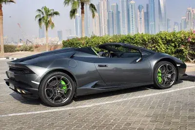 Rent Lamborghini Huracan Spyder Grey 2018 in Dubai — photo 5 of 5