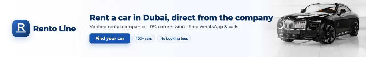 Rento Line — rent a car in Dubai direct from the company