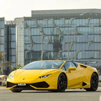 Dubai'da Kiralık Lamborghini Huracan Spyder Sarı 2017