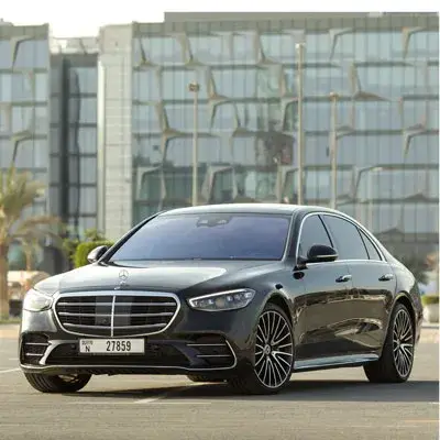 Dubai'de 2021 model Siyah Mercedes S500 kiralık